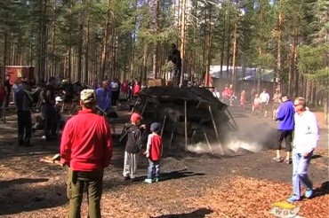 Coal Making at Storforsen Natural Park